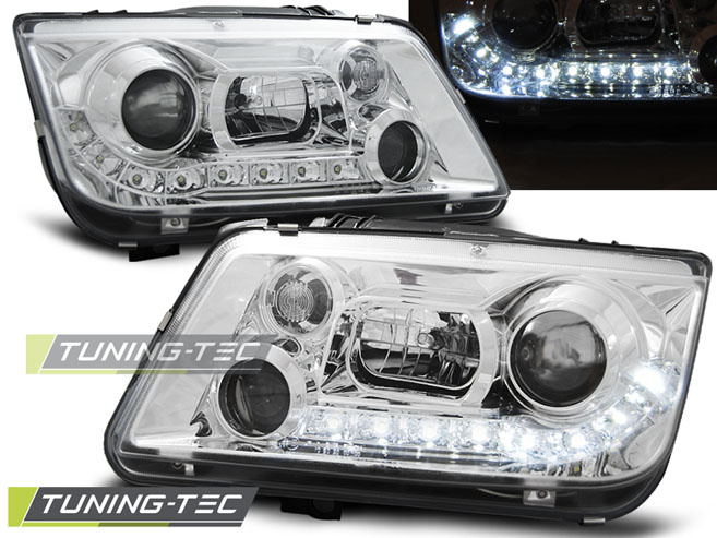 Faruri DAYLIGHT Crom look compatibila VW BORA 09.98-05.05