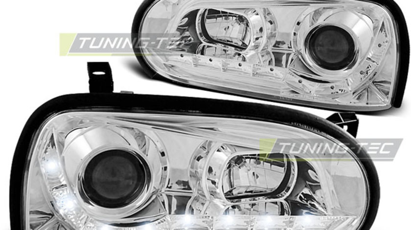 Faruri DAYLIGHT Crom look compatibila VW GOLF 3 09.91-08.97