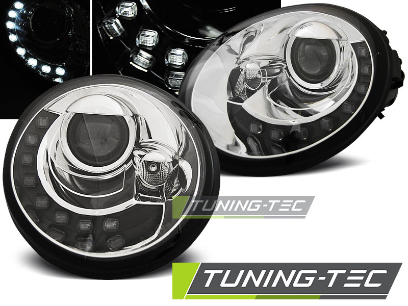 Faruri DAYLIGHT Crom look compatibila VW NEW BEETLE 10.98-05.05