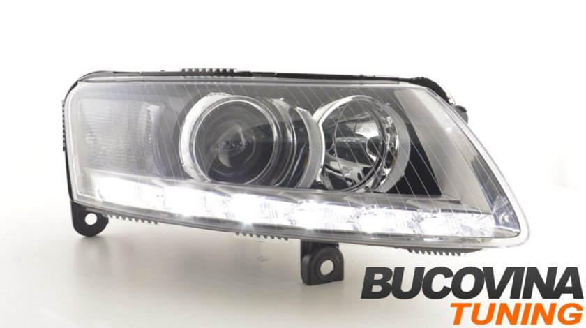 FARURI DAYLINE AUDI A6 4F 04-09 FUNDAL CROM - PENTRU XENON ORIGINAL DE FABRICA