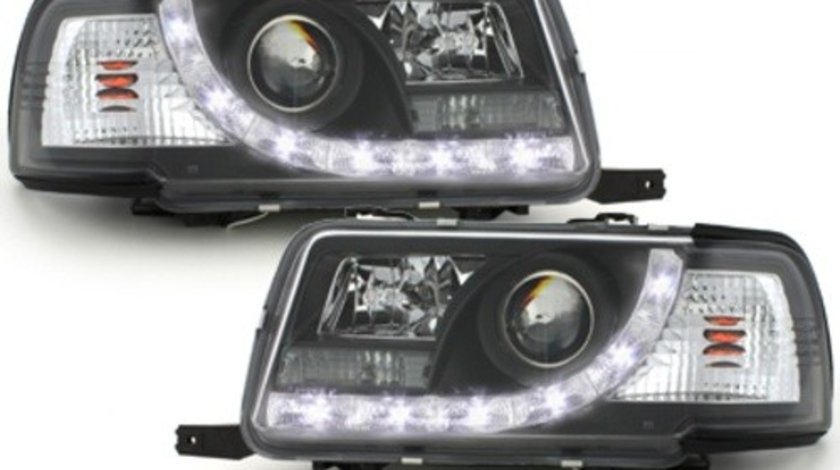 Faruri DAYLINE compatibil cu AUDI 80 B4 Limousine /Avant (1991-1994) LED DRL Look Negru