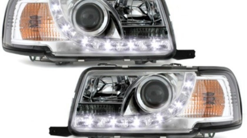 Faruri DAYLINE compatibil cu AUDI 80 B4 Limousine /Avant (1991-1994) LED DRL Look Crom