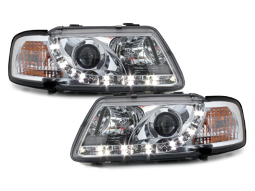 Faruri DAYLINE compatibil cu Audi A3 8L (08.1996-08.2000) Interior Crom SWA03GX