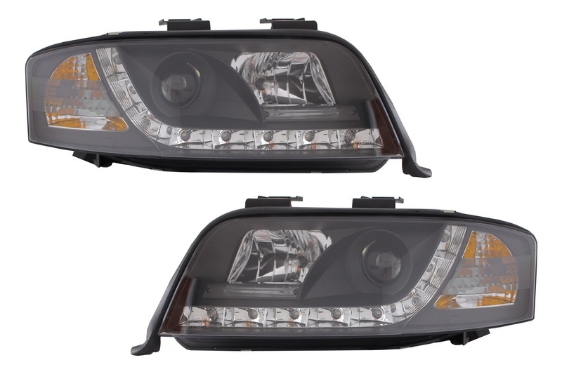 Faruri DAYLINE compatibil cu Audi A6 (06.2001-05.2004) Negru SWA06AGXB