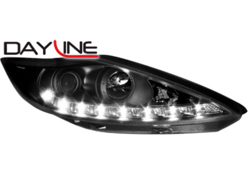 Faruri DAYLINE compatibil cu FORD Fiesta 7_08-10_drl optic_negru SWF12GXB