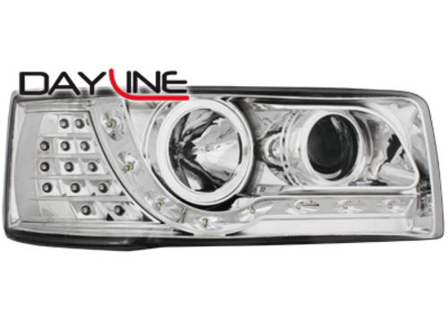 Faruri DAYLINE compatibil cu VW T4 Transporter (1990-2003) Crom SWV26AGXL