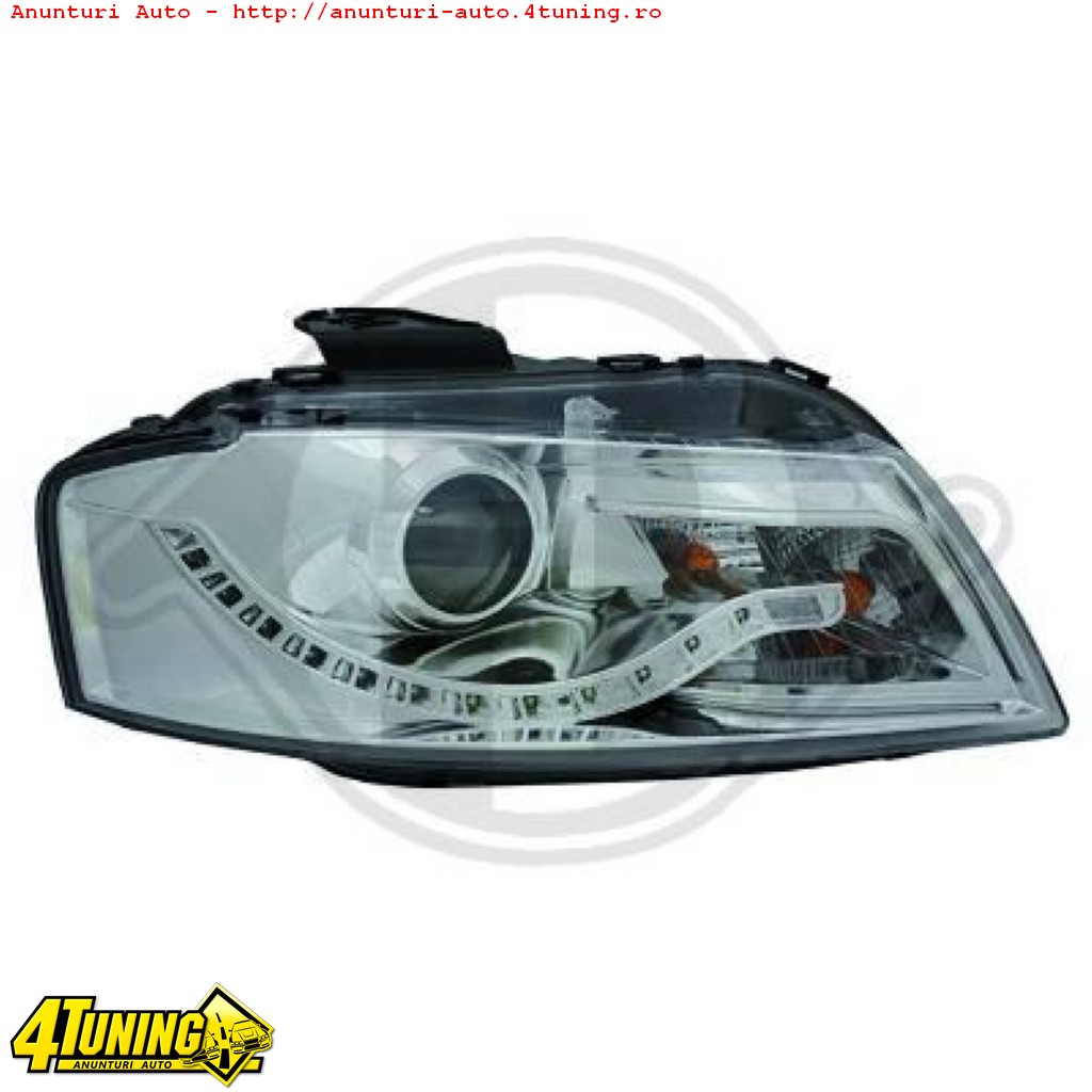 FARURI DAYLINE DAYLIGHT PENTRU AUDI A3 8P FUNDAL CROM SAU NEGRU