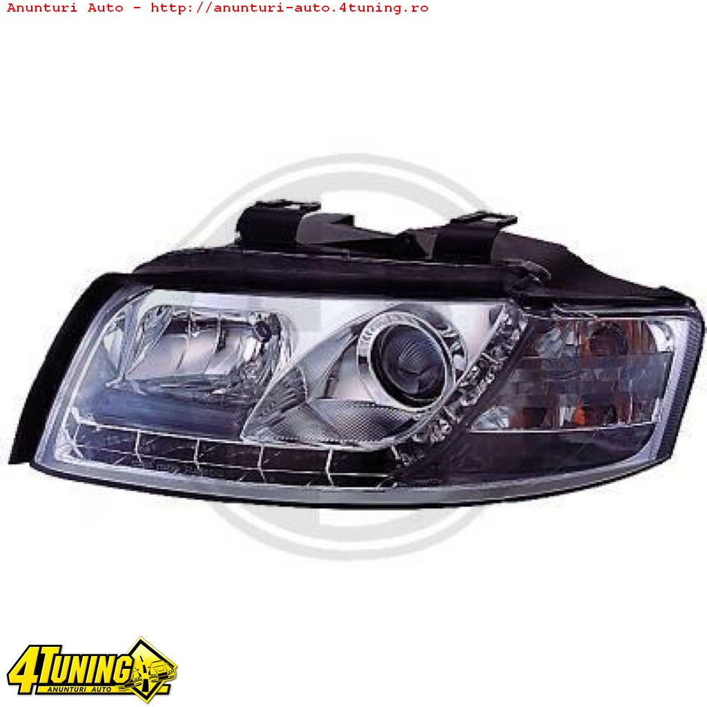 FARURI DAYLINE DAYLIGHT PENTRU AUDI A4 8E FUNDAL CROM SAU NEGRU