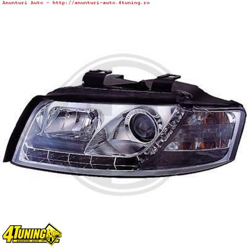 FARURI DAYLINE DAYLIGHT PENTRU AUDI A4 8E FUNDAL CROM SAU NEGRU
