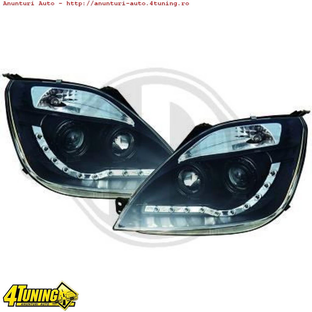 FARURI DAYLINE DAYLIGHT PENTRU FORD FIESTA FUNDAL NEGRU
