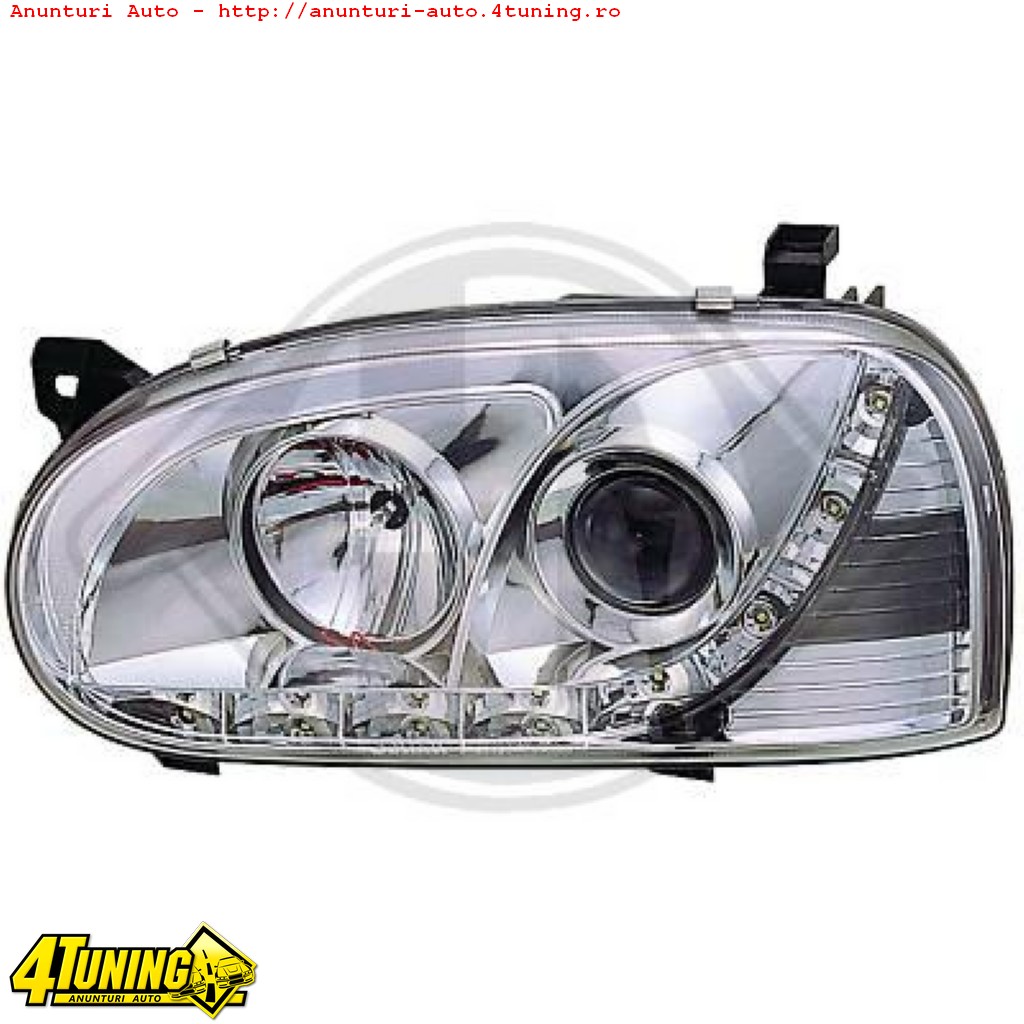 FARURI DAYLINE DAYLIGHT PENTRU VW GOLF 3 FUNDAL CROM SAU NEGRU