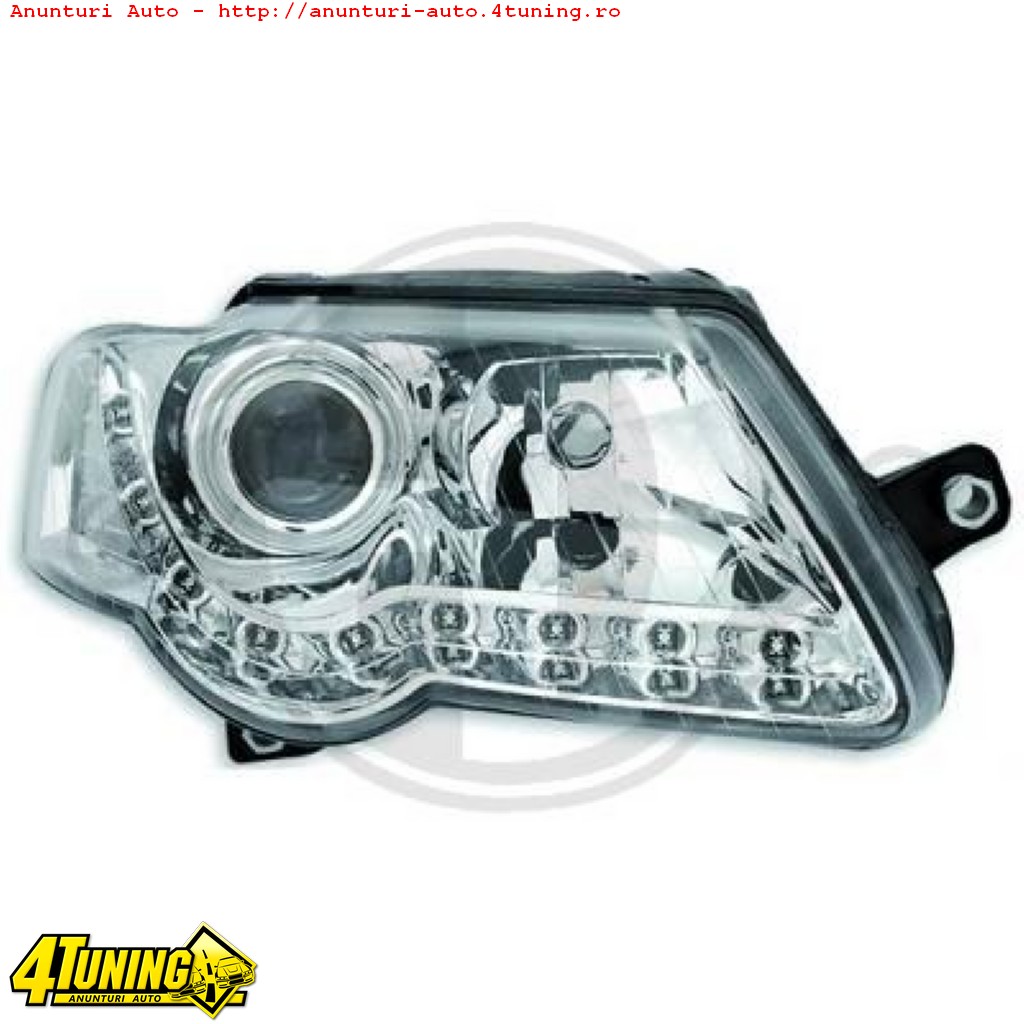 FARURI DAYLINE DAYLIGHT VW PASSAT 3C FUNDAL CROM SAU NEGRU