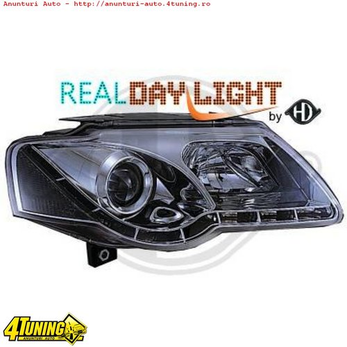 FARURI DAYLINE DAYLIGHT VW PASSAT 3C FUNDAL CROM SAU NEGRU