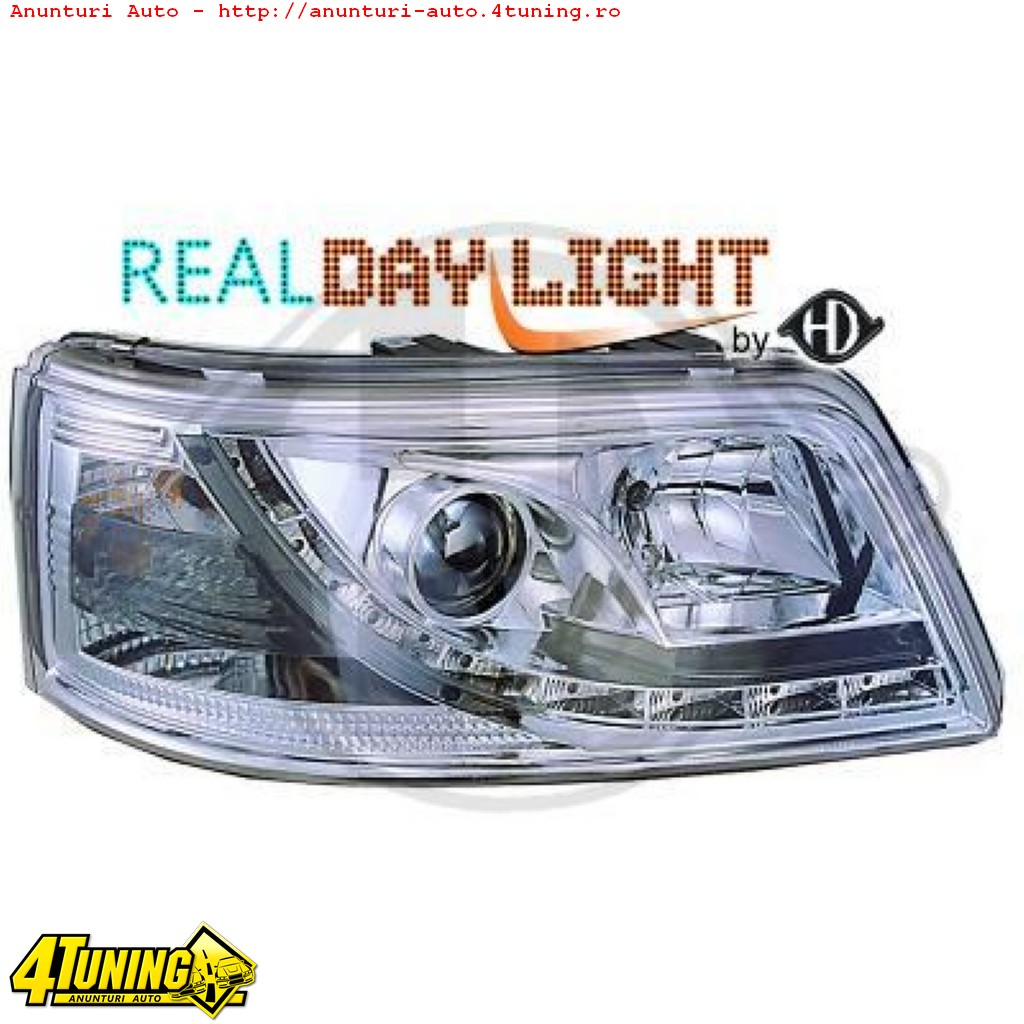 FARURI DAYLINE DAYLIGHT VW T5 TRANSPORTER CARAVELLE FUNDAL CROM SAU NEGRU