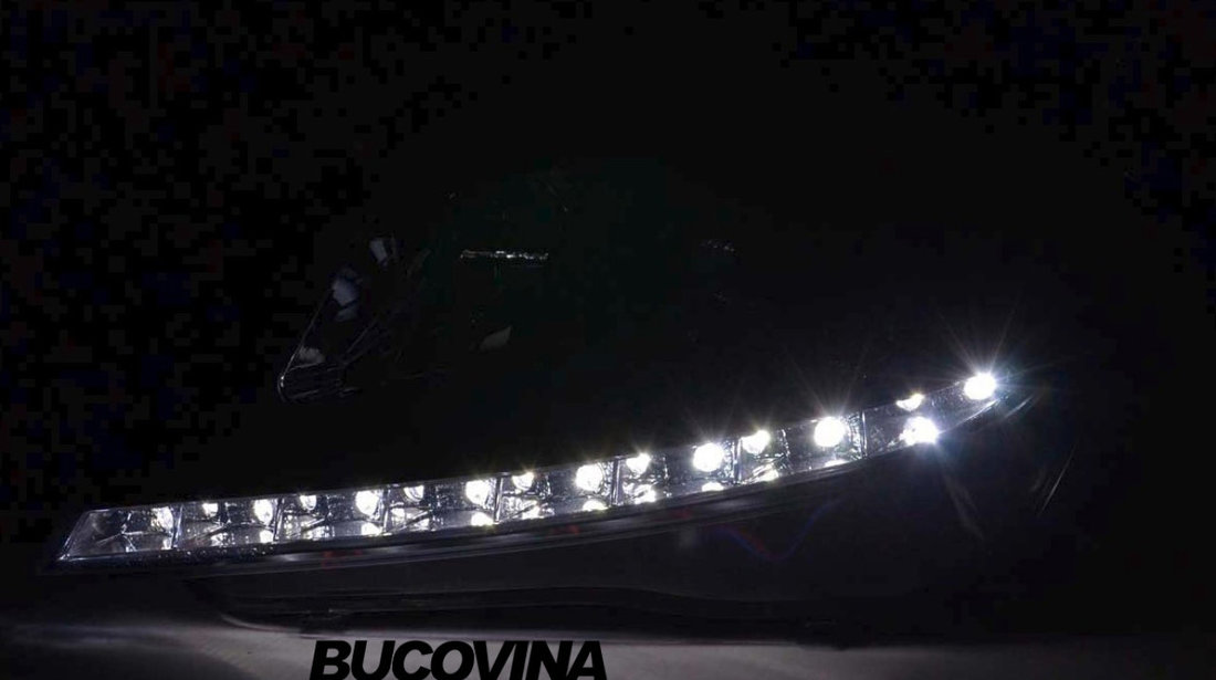 FARURI DAYLINE LED COMPATIBILE CU OPEL ASTRA H (04-10) FUNDAL NEGRU