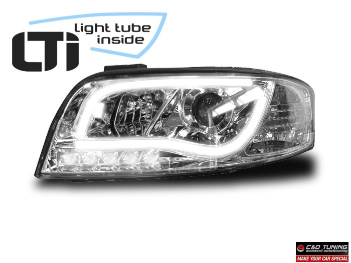 FARURI DAYLINE PENTRU AUDI A6 4B FUNDAL CROM SAU NEGRU