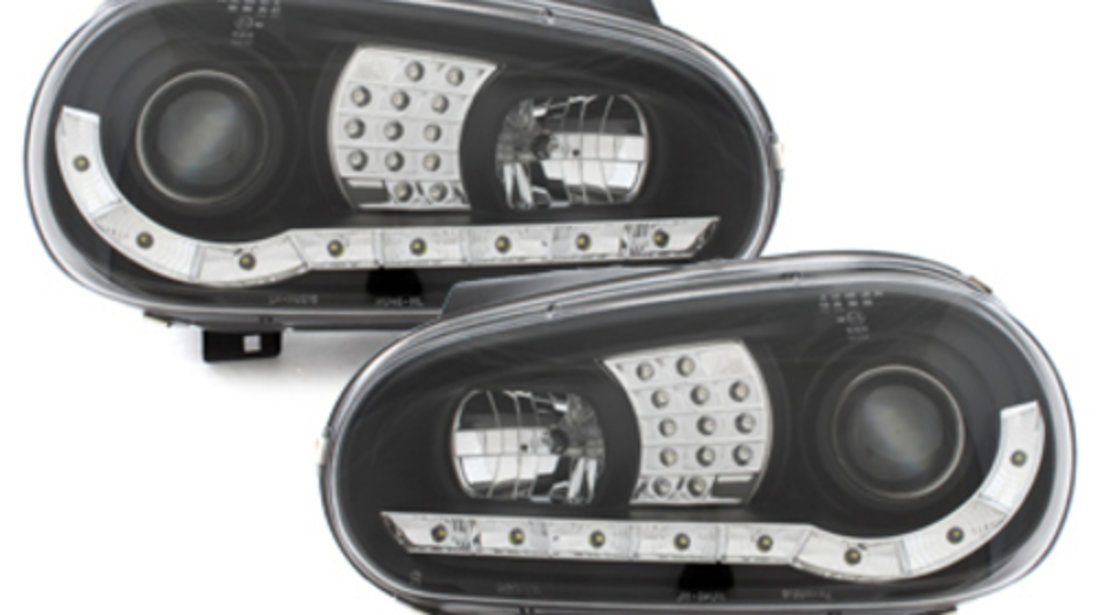 Faruri DAYLINE VW Golf 4 97-04 Semnal LED negru