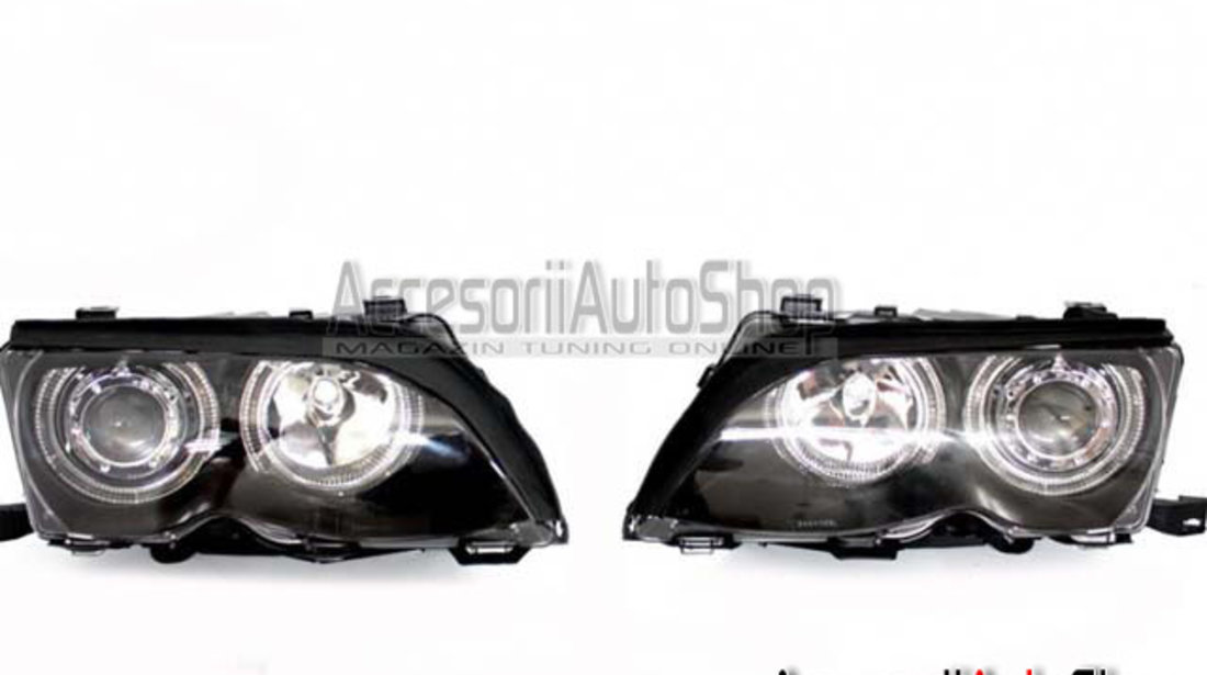 Faruri E46 Facelift 2002-2005 Cu lupa si Angel Eyes