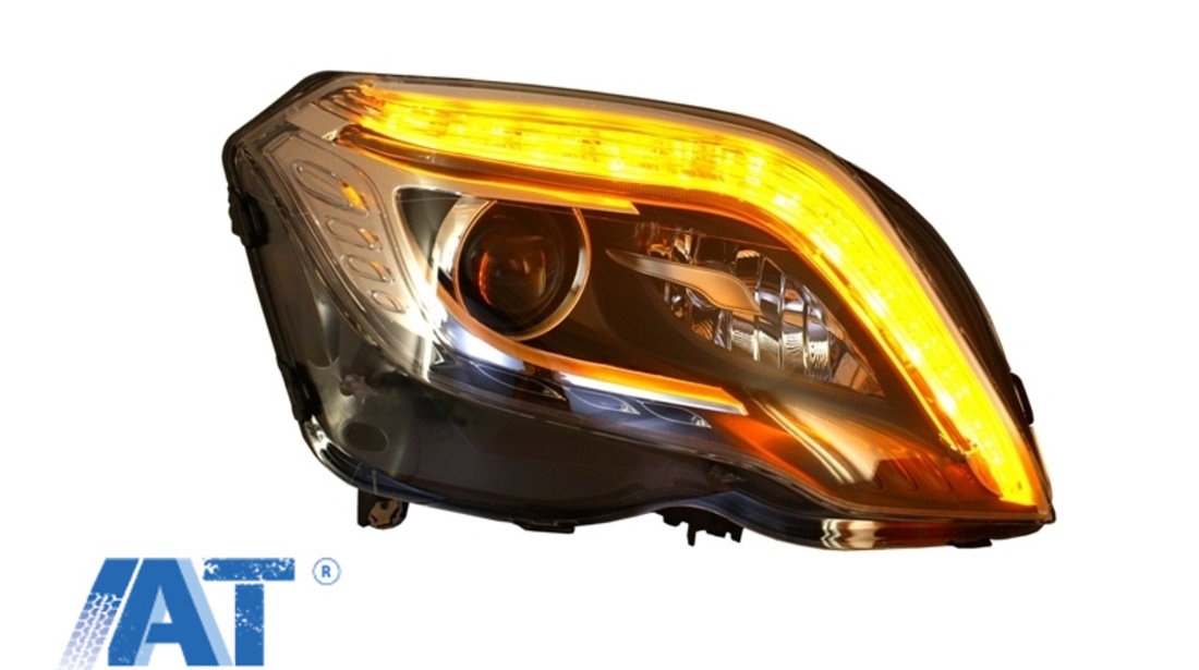 Faruri Facelift LED DRL compatibil cu Mercedes GLK X204 (2013-2015)