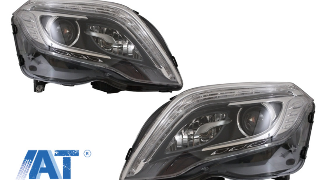Faruri Facelift LED DRL compatibil cu Mercedes GLK X204 (2013-2015)
