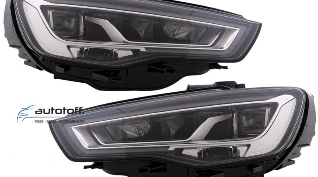 Faruri Full LED Audi A3 8V (13-16) HID/XENON cu Semnalizare Dinamica Secventiala