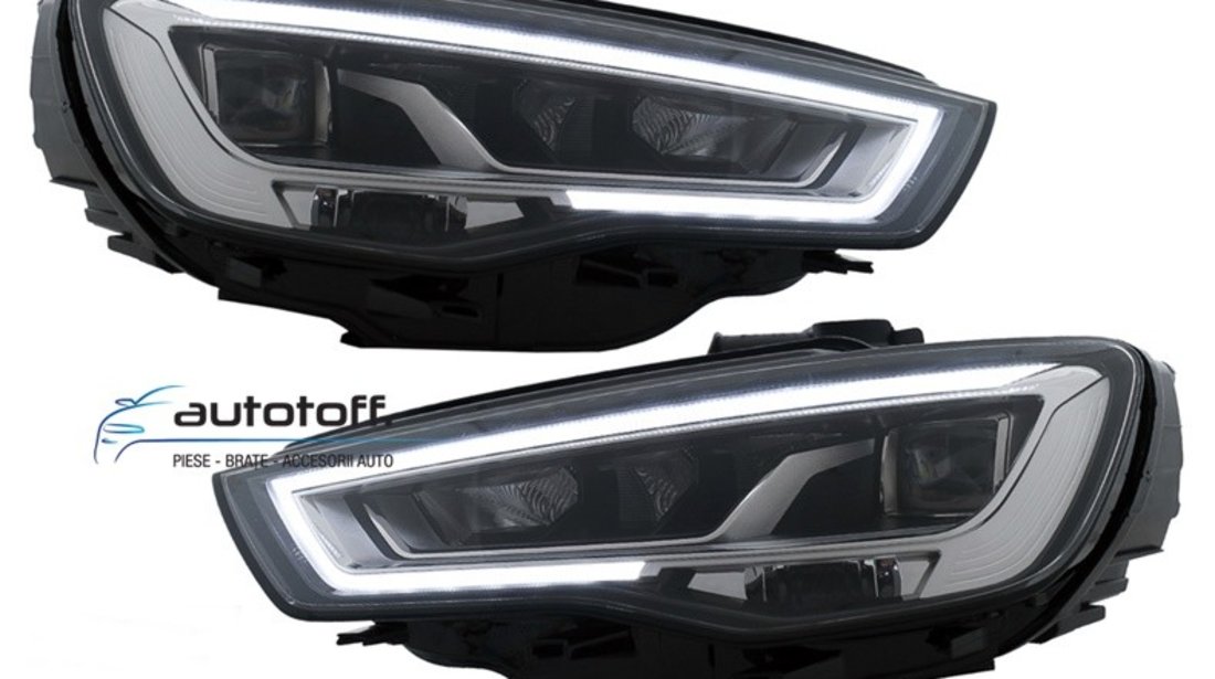 Faruri Full LED Audi A3 8V (13-16) HID/XENON cu Semnalizare Dinamica Secventiala