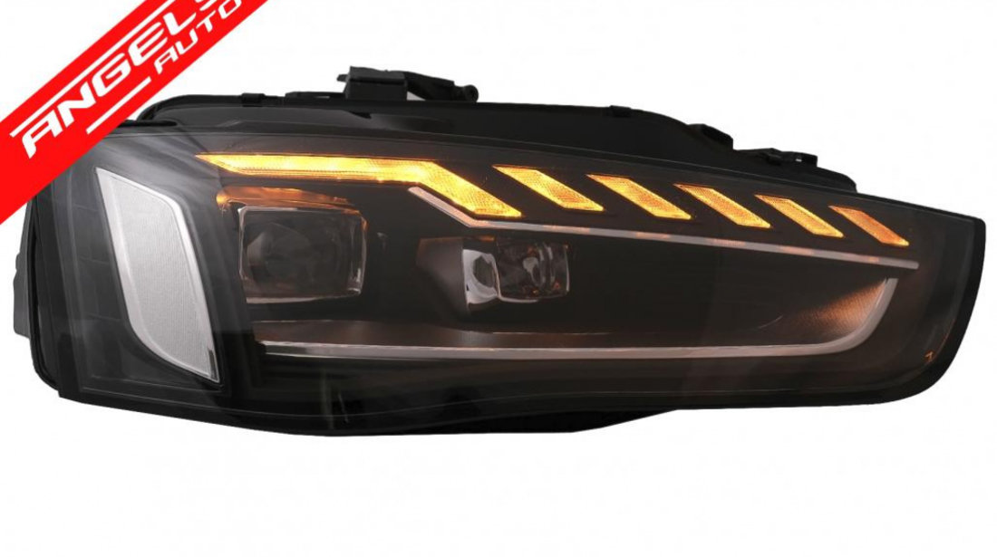 Faruri Full LED Audi A4 B8.5 (2012-2015) Negru Semnal Dinamic Look