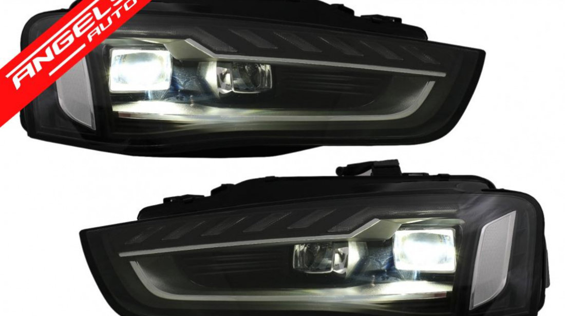 Faruri Full LED Audi A4 B8.5 (2012-2015) Negru Semnal Dinamic Look