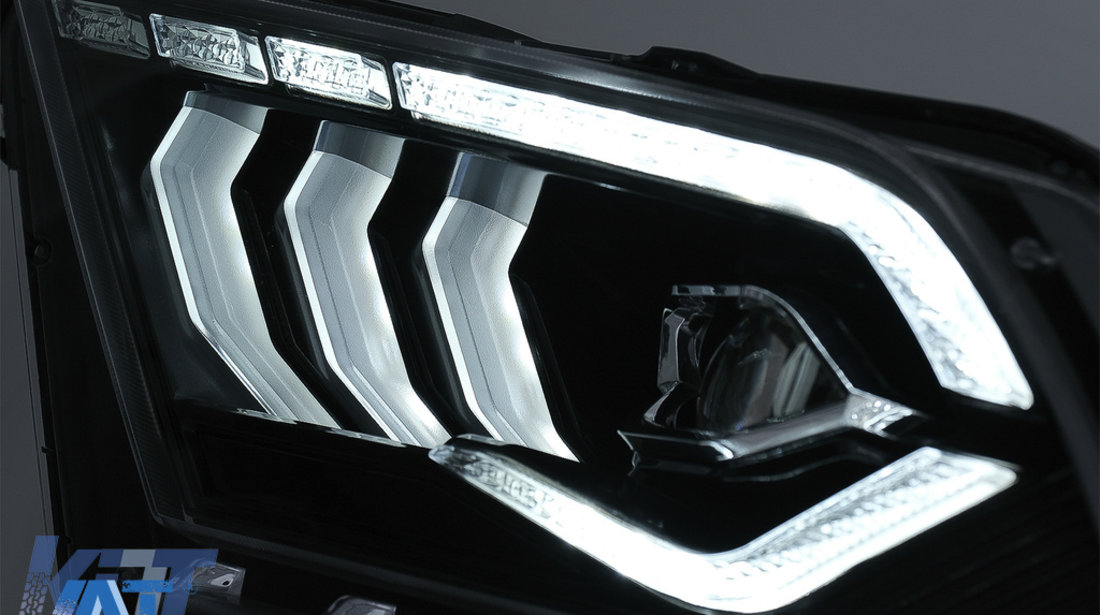 Faruri Full LED compatibil cu Ford Mustang V (2010-2014) cu Semnal Dinamic Secvential