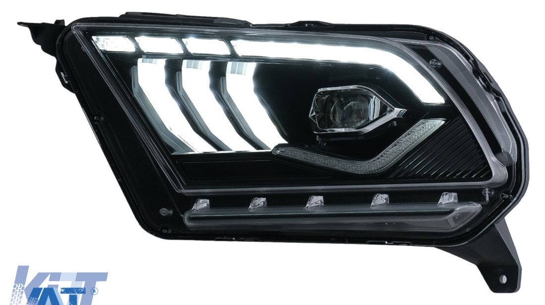 Faruri Full LED compatibil cu Ford Mustang V (2010-2014) cu Semnal Dinamic Secvential