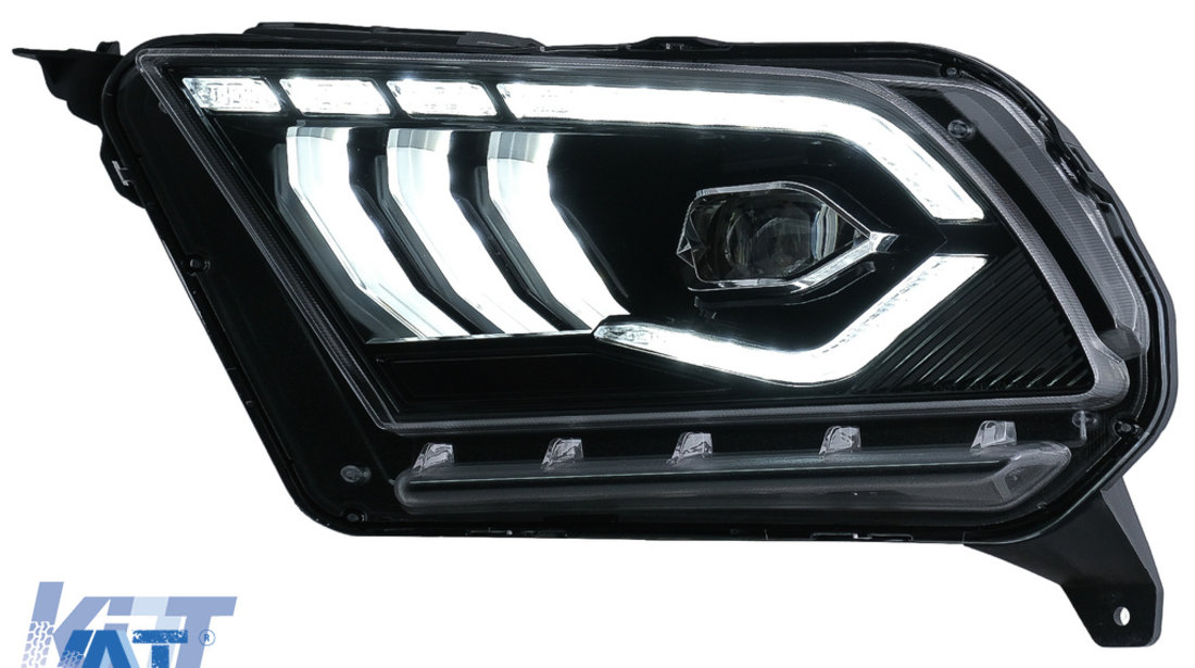 Faruri Full LED compatibil cu Ford Mustang V (2010-2014) cu Semnal Dinamic Secvential