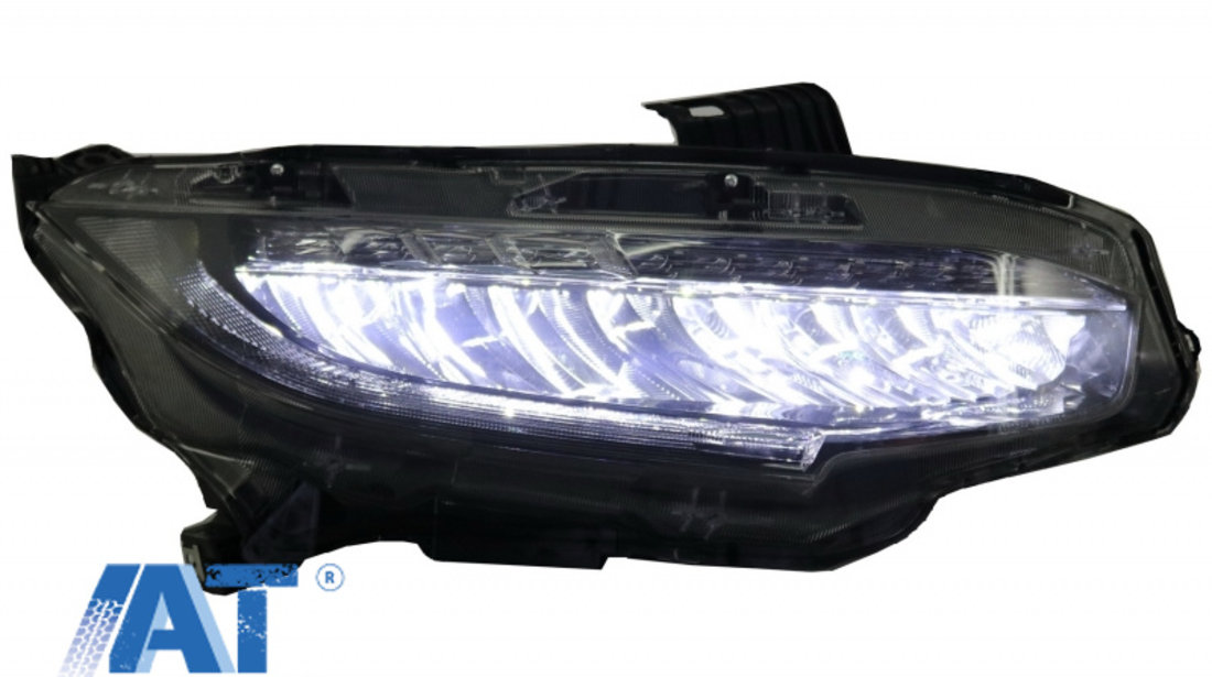 Faruri Full LED compatibil cu HONDA Civic Mk10 FC/FK (2016-Up) Sedan & Hatchback Semnalizare Dinamica