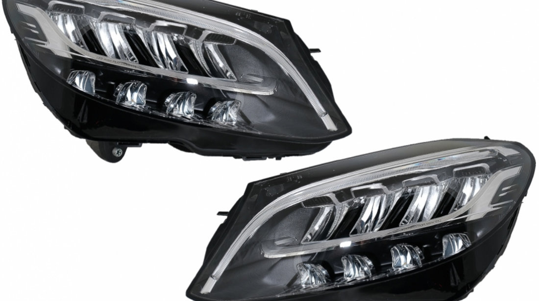 Faruri Full LED compatibil cu Mercedes C-Class W205 S205 (2019-up) LHD HLMBW205LED