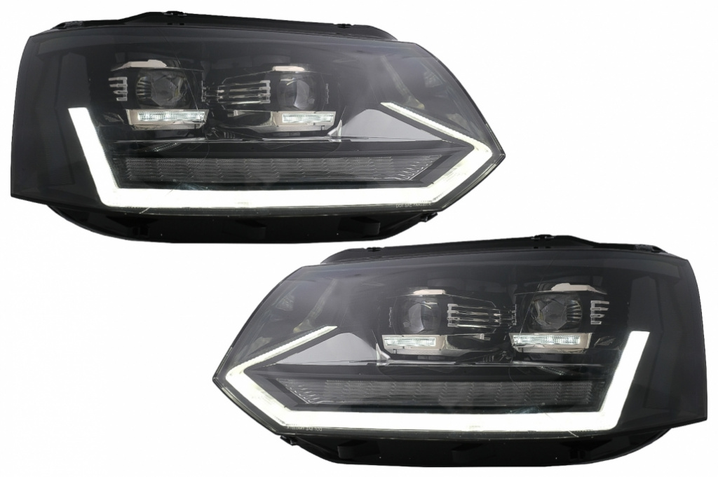 Faruri Full LED compatibil cu VW Transporter Caravelle Multivan T5 Facelift (2010-2015) cu Semnal Dinamic Secvential HLVWT5L
