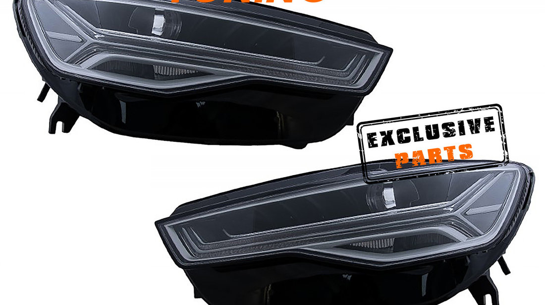 Faruri Full LED compatibile cu Audi A6 4G C7 (11-18) Semnalizare Dinamica Secventiala