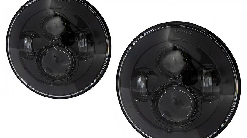 Faruri Full LED CREE Black Jeep Wrangler/ Land Rover Defender/ Mercedes W463