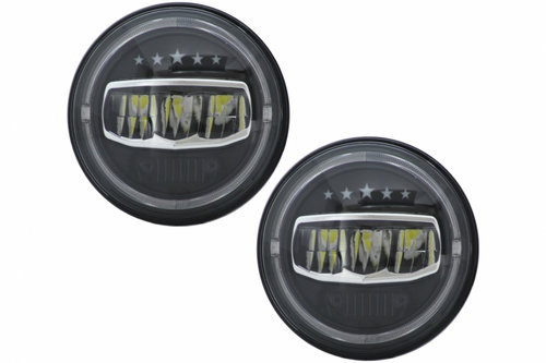 Faruri Full LED CREE Dublu Proiector compatibil cu Jeep Wrangler JK TJ LJ JL (1997-2017) 5 Stars Des...