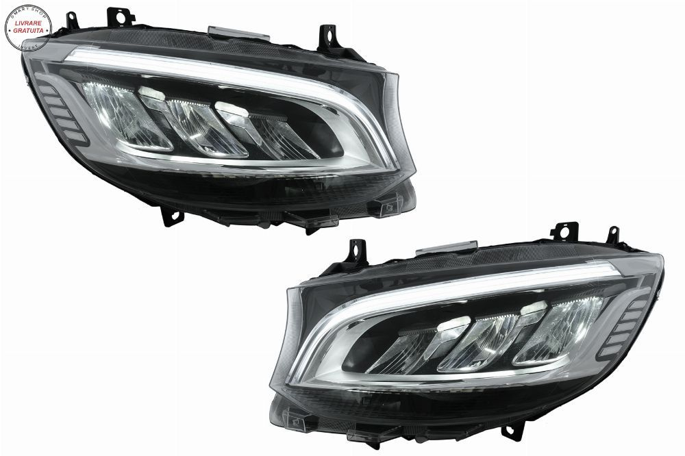 Faruri Full LED Mercedes Sprinter W907 Halogen (2019-2023) Negru- livrare gratuita