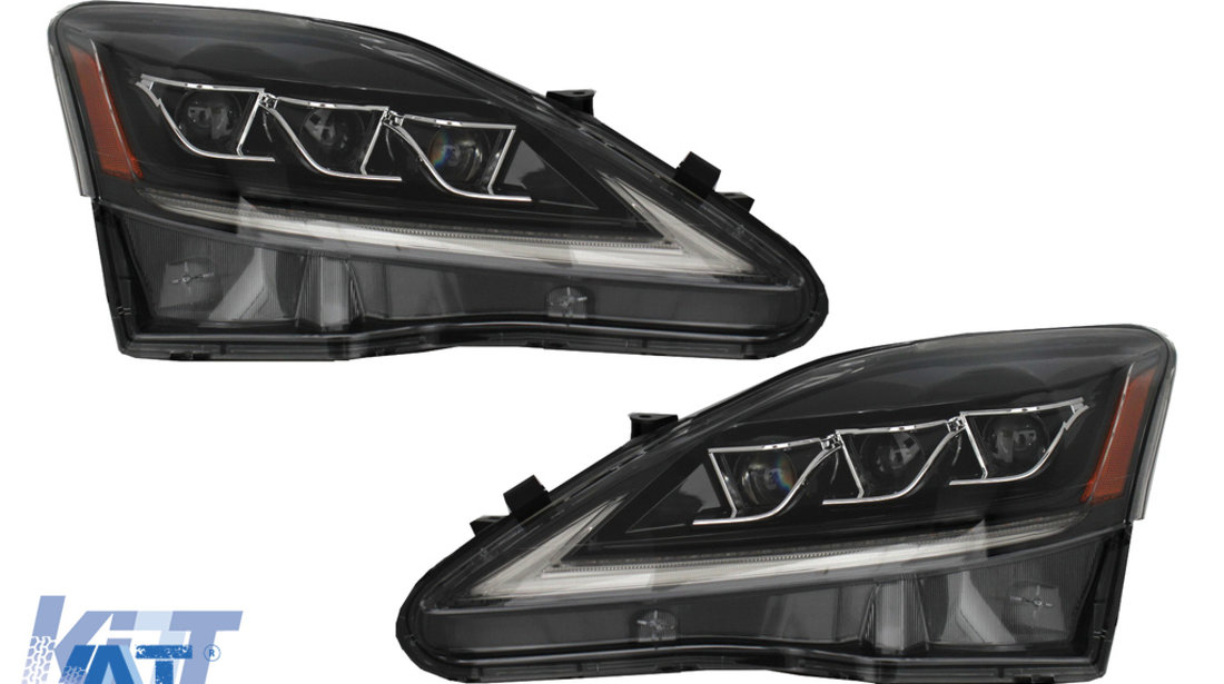 Faruri Full LED Semnal Dinamic compatibil cu LEXUS XE20 (2006-2013) Negru