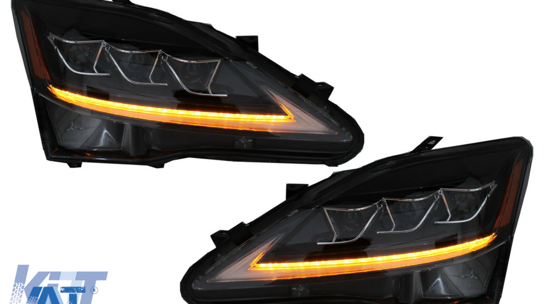 Faruri Full LED Semnal Dinamic compatibil cu LEXUS XE20 (2006-2013) Negru