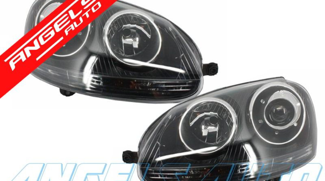 Faruri Golf 5 cu Lupe (2003-2007) GTI R32 Design Black