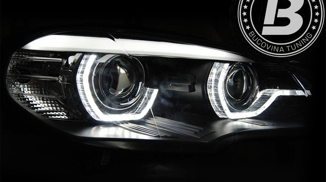 Faruri LED 3D compatibile cu BMW X5 E70 (07-10)