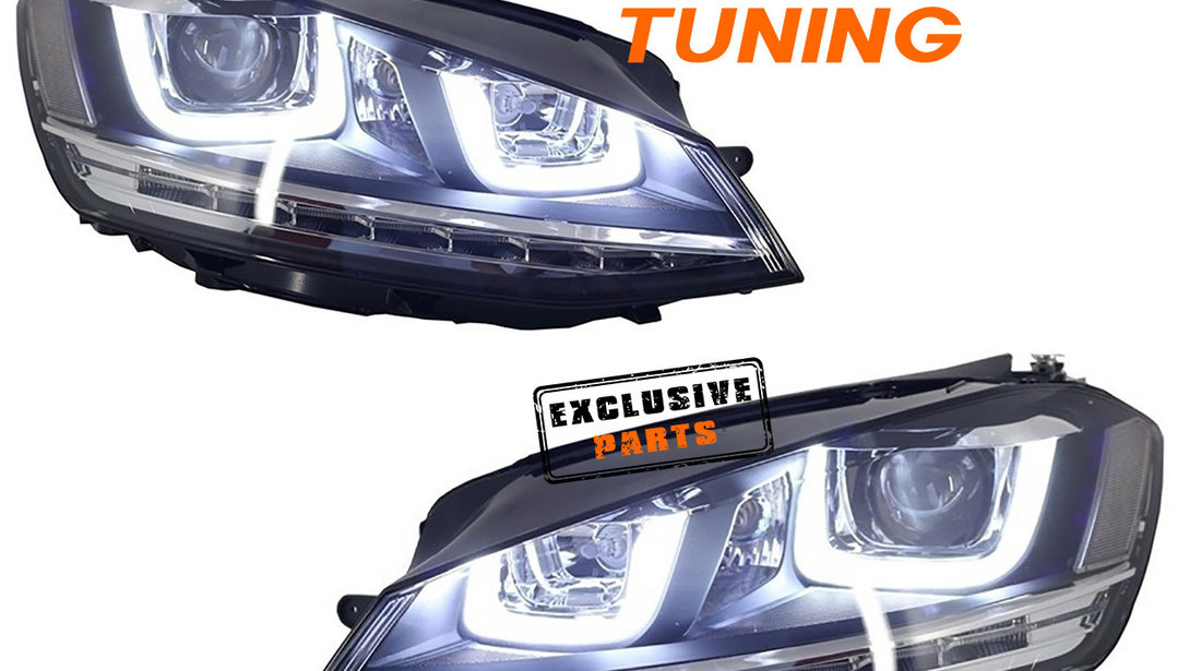 Faruri LED 3D compatibile cu VW Golf 7 (12-17)