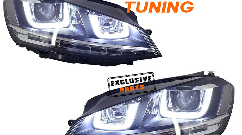 Faruri LED 3D VW Golf 7 (12-17) R-Line Design