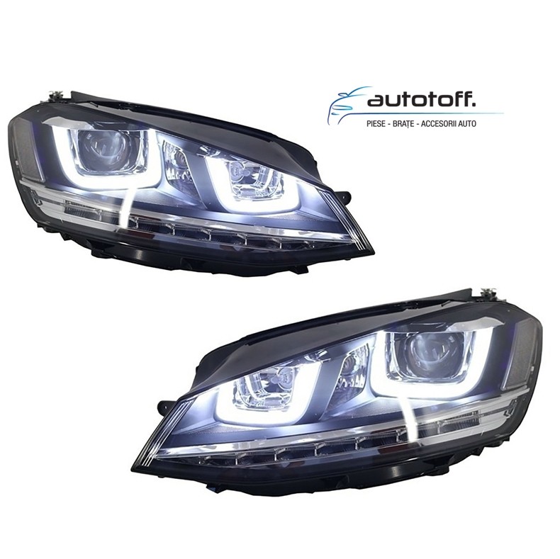 Faruri LED 3D VW Golf 7 (2012-2017) R-Line Design