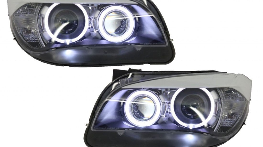 Faruri LED Angel Eyes compatibil cu BMW X1 E84 (09-12) Xenon Look