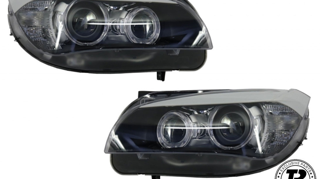 Faruri LED Angel Eyes compatibil cu BMW X1 E84 (09-12) Xenon Look