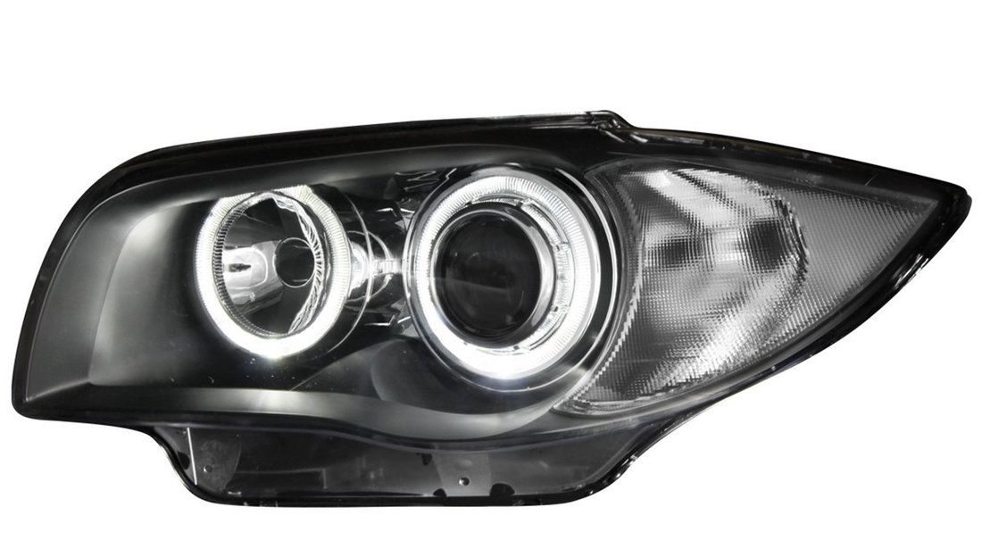 Faruri LED Angel Eyes compatibile cu BMW E81 E82 E87 E88 Seria 1