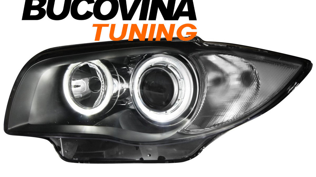 Faruri LED Angel Eyes compatibile cu BMW Seria 1 E87/ E81/ E82/ E88 (04-12)