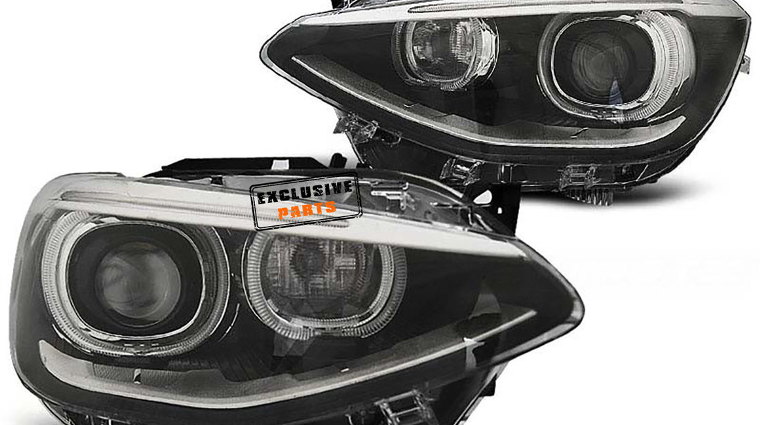 Faruri LED Angel Eyes compatibile cu BMW Seria 1 F20/ F21 (11-15)